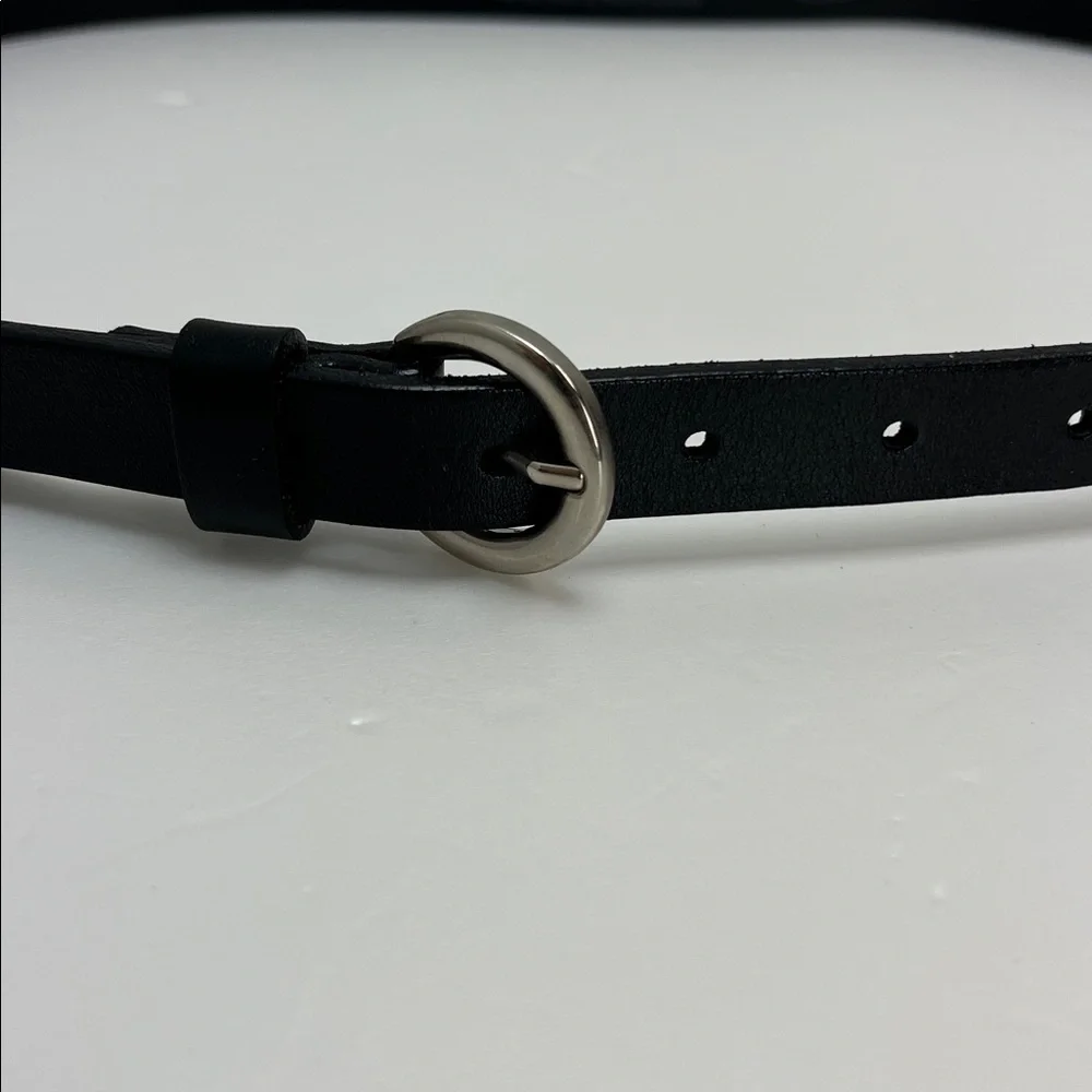 Landes Black Leather Belt Italian Leather Made In Canada Harness Style Festival
